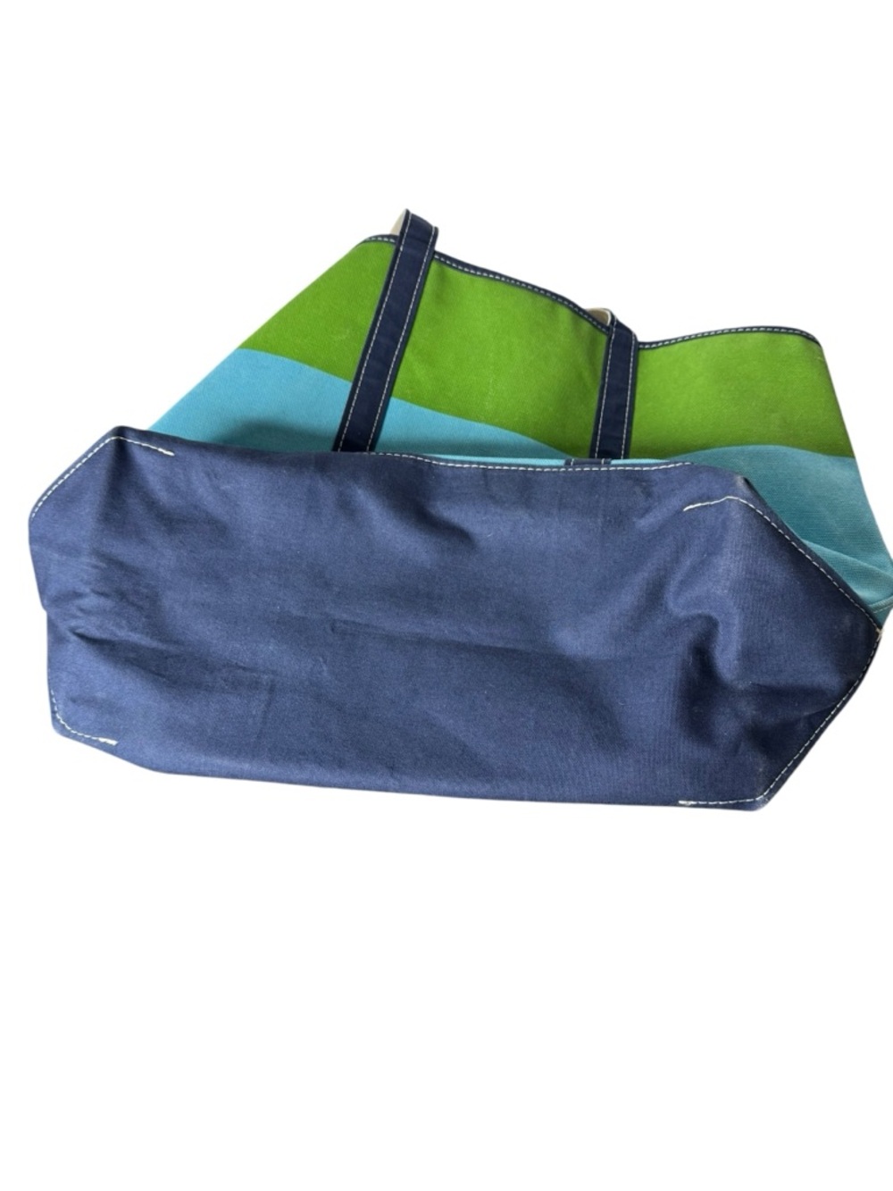 L.L. Bean Vintage Large Canvas Tote Rare Lobster Blue Green - Picture 11 of 13